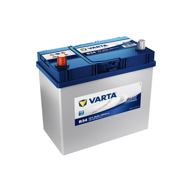 Montaje de Bateria Varta B34 45Ah 330A 12V Blue Dynamic