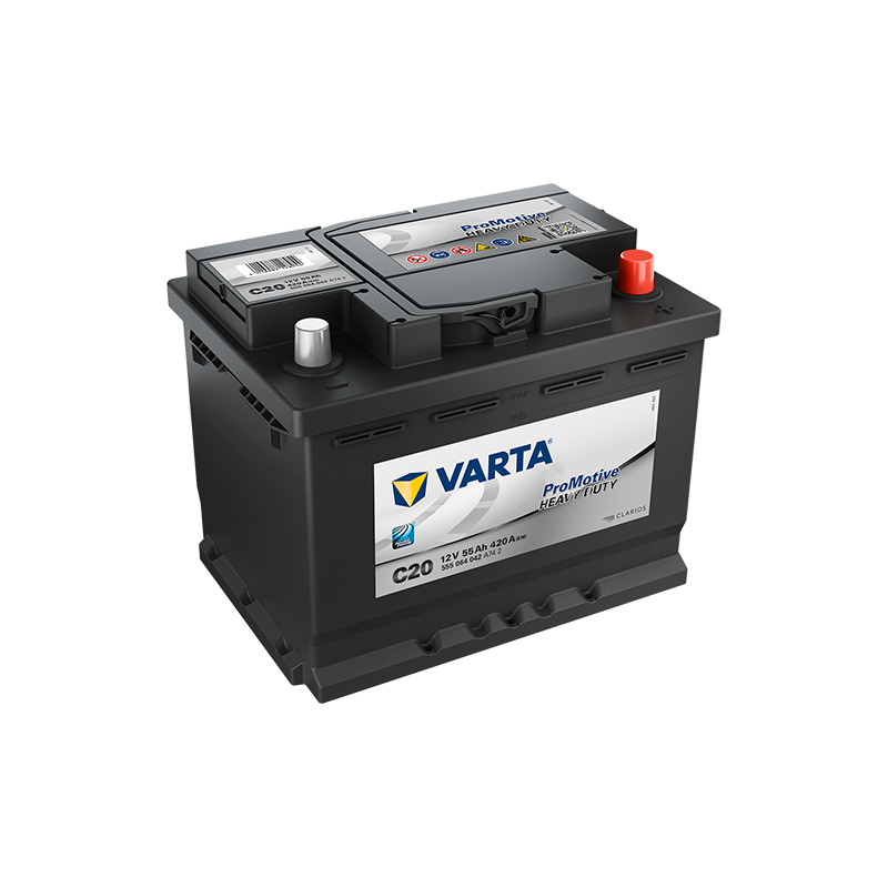 Montaje de Bateria Varta C20 55Ah 420A 12V Promotive Hd