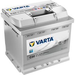 Montaje de Bateria Varta C30 54Ah 530A 12V Silver Dynamic