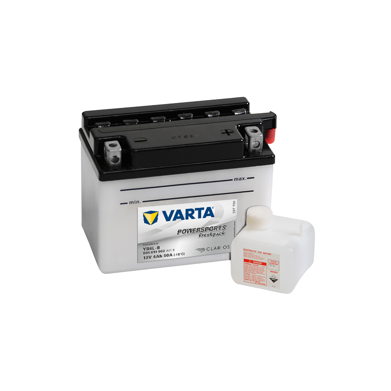 Montaje de Bateria Varta YB4L-B 504011002 4Ah 50A 12V Powersports Freshpack