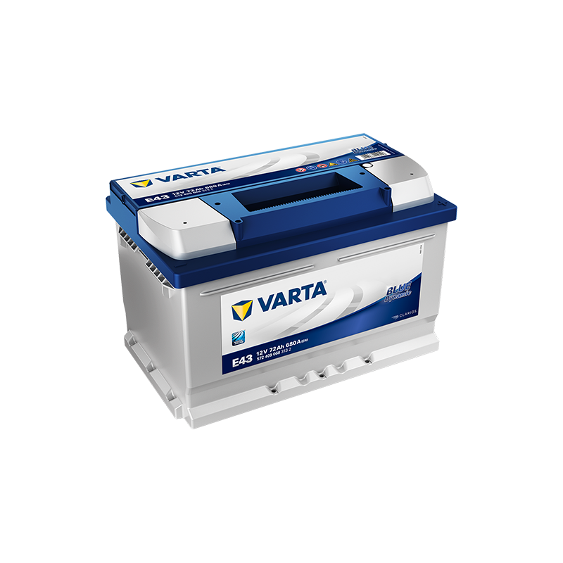 Montaje de Bateria Varta E43 72Ah 680A 12V Blue Dynamic