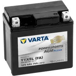 Montaje de Bateria Varta YTX5L-4 504909007 4Ah 75A 12V Powersports Agm Active