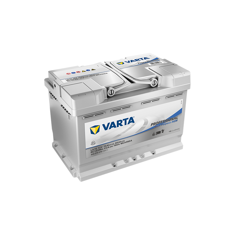 Montaje de Bateria Varta LA70 70Ah 760A 12V Professional Dual Purpose Agm