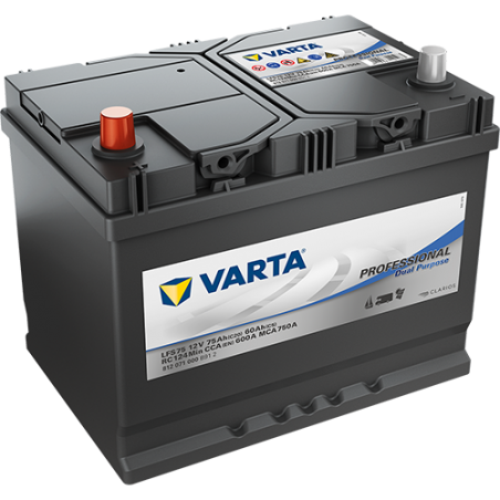 Montaje de Bateria Varta LFS75 75Ah 600A 12V Professional Dual Purpose