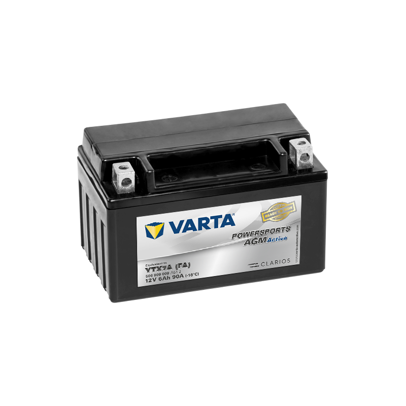 Montaje de Bateria Varta YTX7A-4 506909009 6Ah 90A 12V Powersports Agm Active