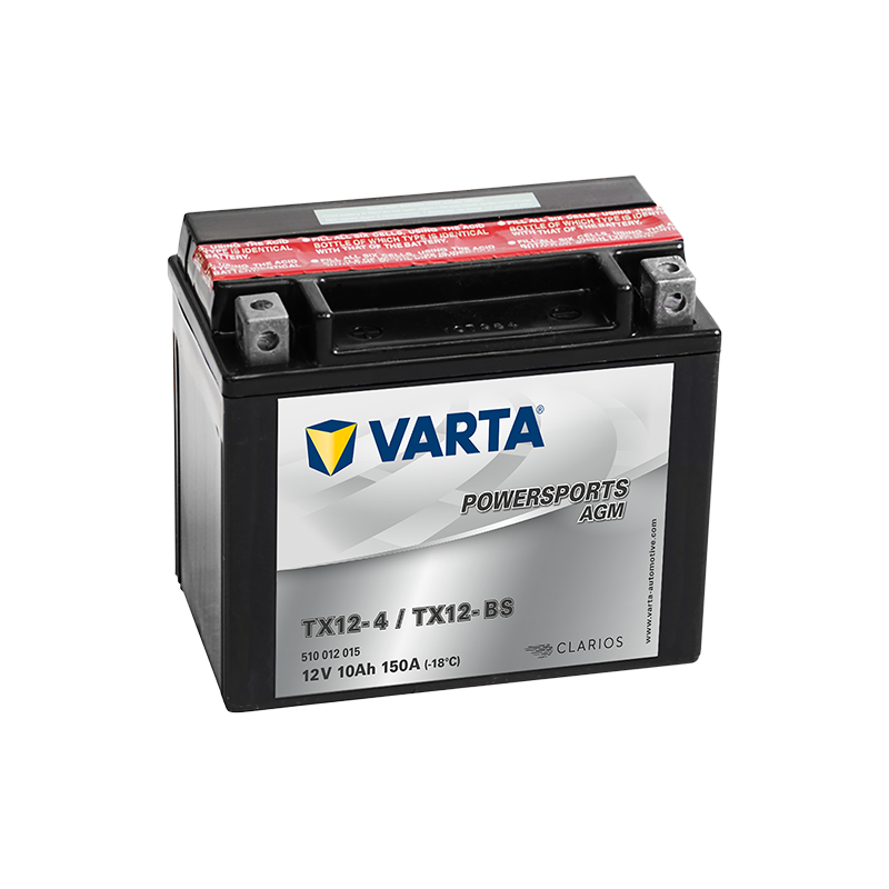 Montaje de Bateria Varta YTX12-4,YTX12-BS 510012009 10Ah 150A 12V Powersports Agm - 1