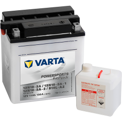 Montaje de Bateria Varta 12N103A,YB10LA2 511012009 11Ah 150A 12V Powersports Freshpack - 1