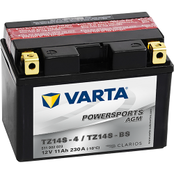Montaje de Bateria Varta TTZ14S-4,TTZ14S-BS 511902023 11Ah 230A 12V Powersports Agm - 1