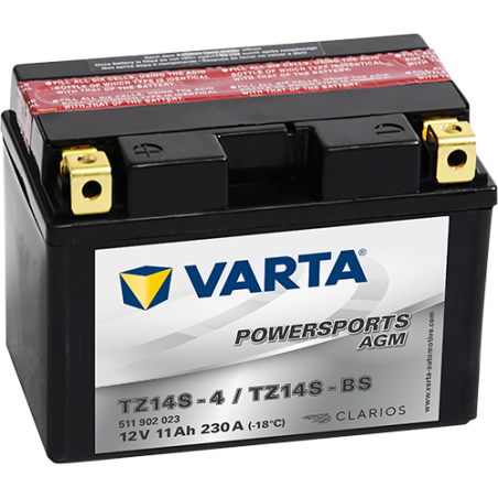 Montaje de Bateria Varta TTZ14S-4,TTZ14S-BS 511902023 11Ah 230A 12V Powersports Agm - 1