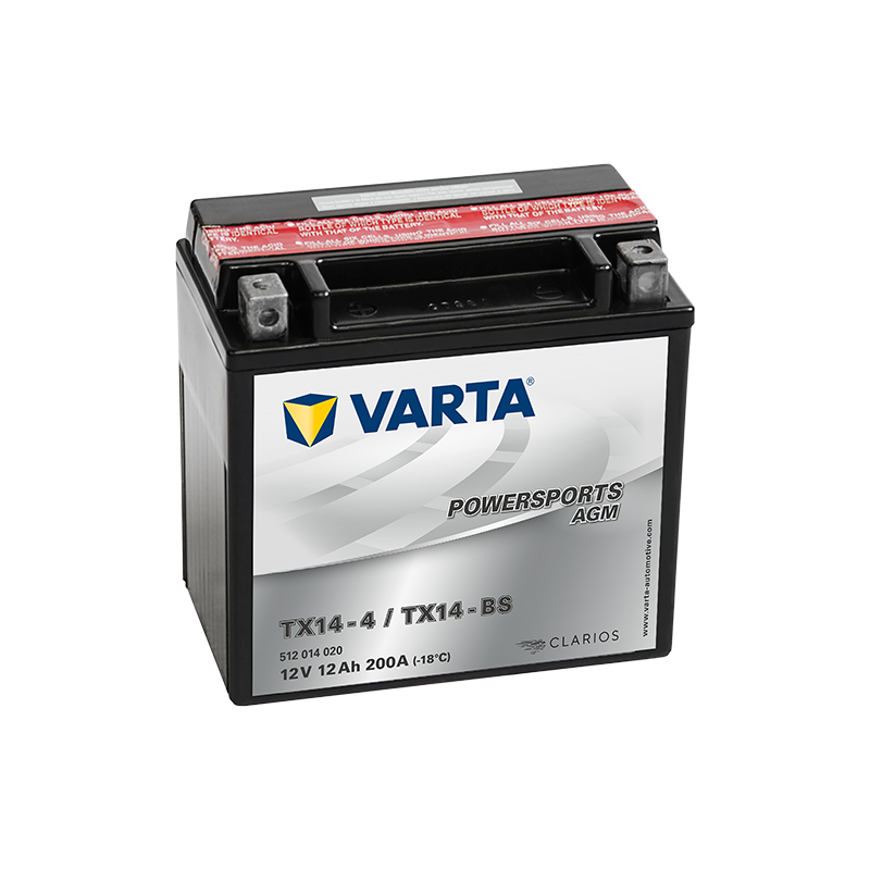 Montaje de Bateria Varta YTX14-4,YTX14-BS 512014010 12Ah 200A 12V Powersports Agm - 1