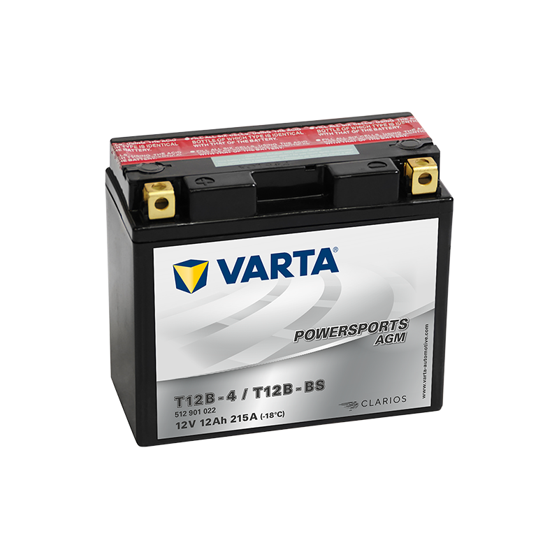 Montaje de Bateria Varta YT12B-4,YT12B-BS 512901019 12Ah 215A 12V Powersports Agm - 1