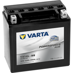 Montaje de Bateria Varta YTX14L-BS 512905020 12Ah 200A 12V Powersports Agm High Performance - 1