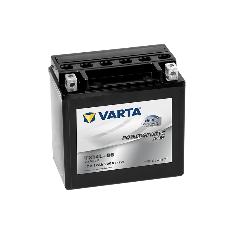 Montaje de Bateria Varta YTX14L-BS 512905020 12Ah 200A 12V Powersports Agm High Performance - 1