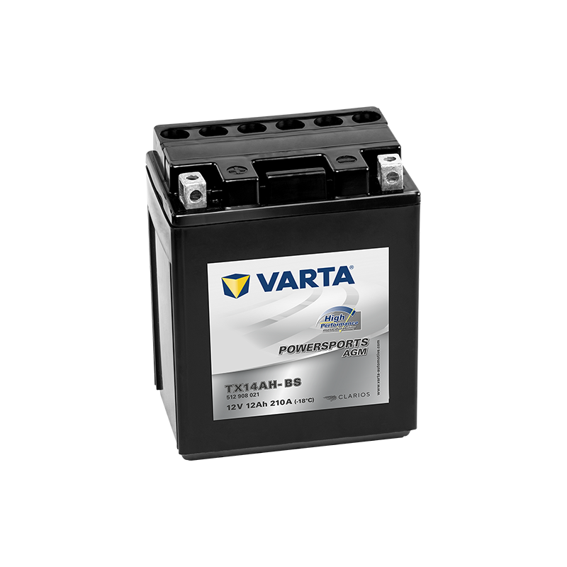 Montaje de Bateria Varta YTX14AH-BS 512908021 12Ah 210A 12V Powersports Agm High Performance - 1