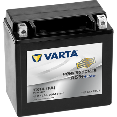 Montaje de Bateria Varta YTX14-4 512909020 12Ah 200A 12V Powersports Agm Active - 1