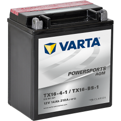 Montaje de Bateria Varta YTX16-4-1,YTX16-BS-1 514901022 14Ah 210A 12V Powersports Agm - 1