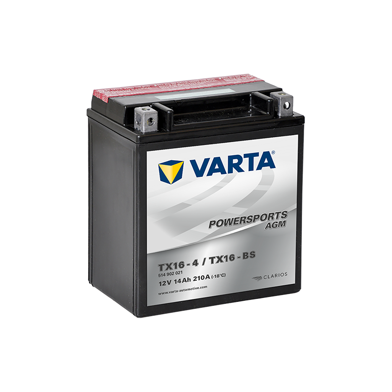 Montaje de Bateria Varta YTX16-4,YTX16-BS 514902022 14Ah 210A 12V Powersports Agm - 1