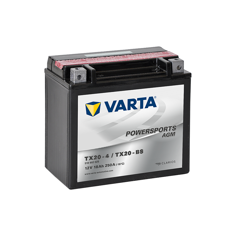 Montaje de Bateria Varta YTX20-4,YTX20-BS 518902026 18Ah 250A 12V Powersports Agm - 1