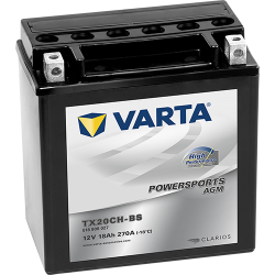 Montaje de Bateria Varta YTX20CH-BS 518908027 18Ah 270A 12V Powersports Agm High Performance - 1