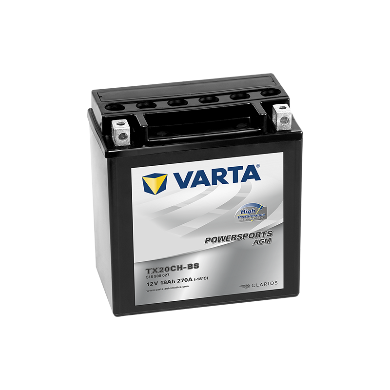 Montaje de Bateria Varta YTX20CH-BS 518908027 18Ah 270A 12V Powersports Agm High Performance - 1