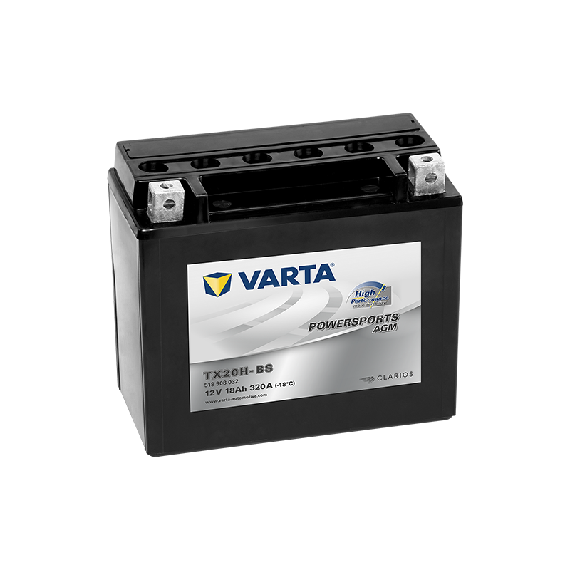 Montaje de Bateria Varta YTX20H-BS 518908032 18Ah 320A 12V Powersports Agm High Performance - 1