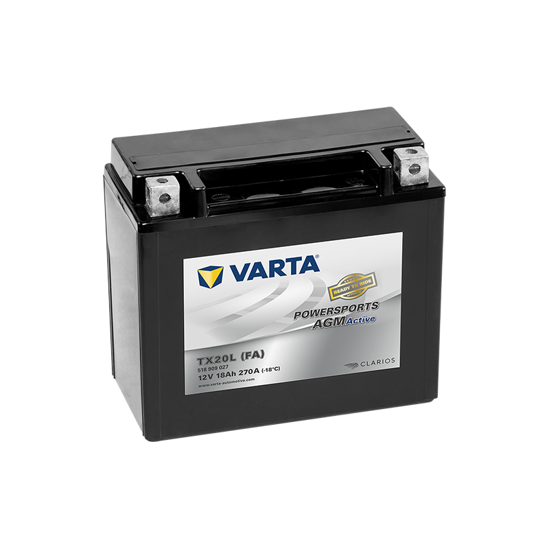 Montaje de Bateria Varta YTX20L-4 518909027 18Ah 270A 12V Powersports Agm Active - 1