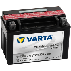 Montaje de Bateria Varta YTX9-4,YTX9-BS 508012008 8Ah 135A 12V Powersports Agm
