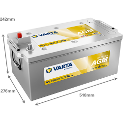 Montaje de Bateria Varta A1 210Ah 1200A 12V Promotive Agm - 2