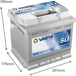 Montaje de Bateria Varta B19 45Ah 400A 12V Black Dynamic - 2
