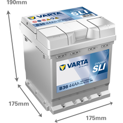 Montaje de Bateria Varta B36 44Ah 420A 12V Blue Dynamic - 2