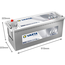 Montaje de Bateria Varta B90 190Ah 1050A 12V Promotive Efb - 2