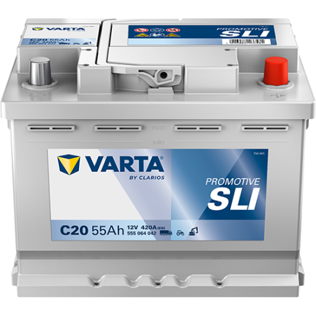 Montaje de Bateria Varta C20 55Ah 420A 12V Promotive Hd - 1