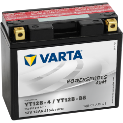 Montaje de Bateria Varta YT12B-4,YT12B-BS 512901019 12Ah 215A 12V Powersports Agm