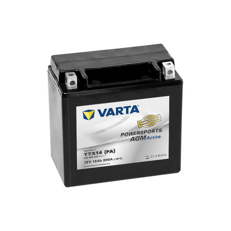 Montaje de Bateria Varta YTX14-4 512909020 12Ah 200A 12V Powersports Agm Active
