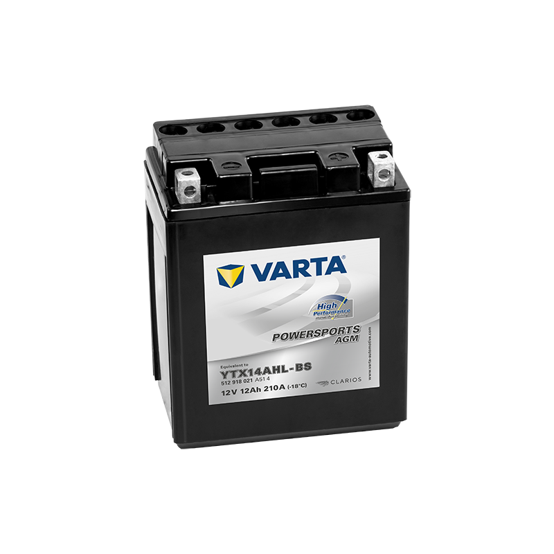 Montaje de Bateria Varta YTX14AHL-BS 512918021 12Ah 210A 12V Powersports Agm High Performance