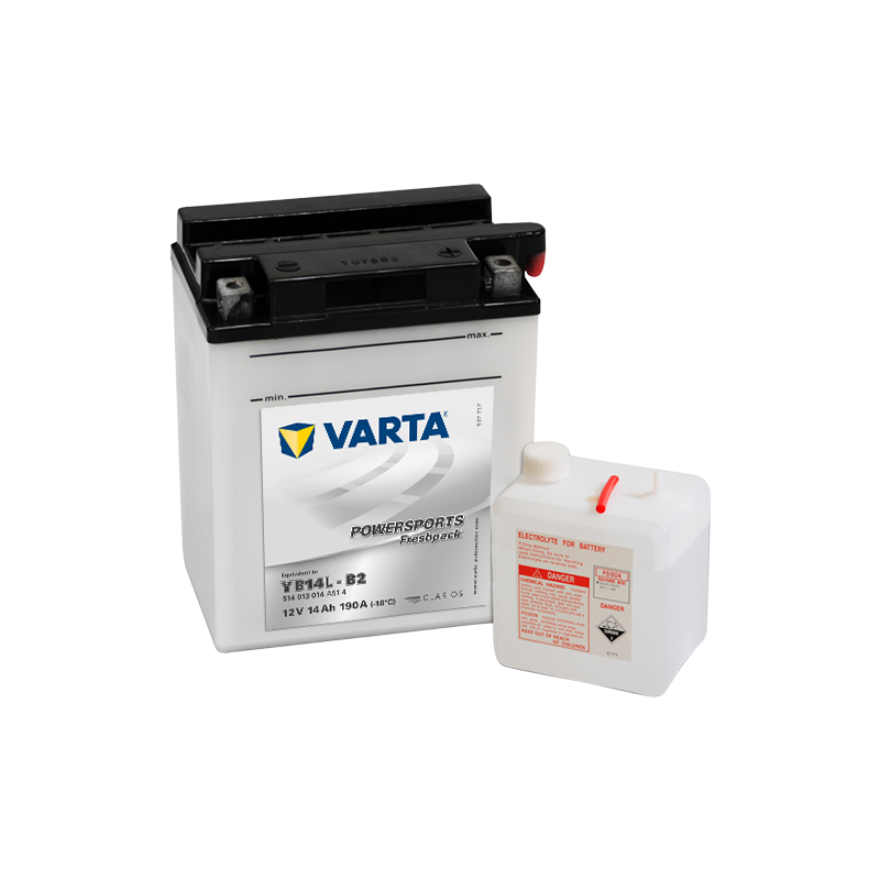 Montaje de Bateria Varta YB14L-B2 514013014 14Ah 190A 12V Powersports Freshpack