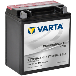 Montaje de Bateria Varta YTX16-4-1,YTX16-BS-1 514901022 14Ah 210A 12V Powersports Agm