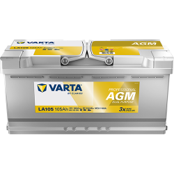 Montaje de Bateria Varta LA105 105Ah 950A 12V Professional Dual Purpose Agm - 1