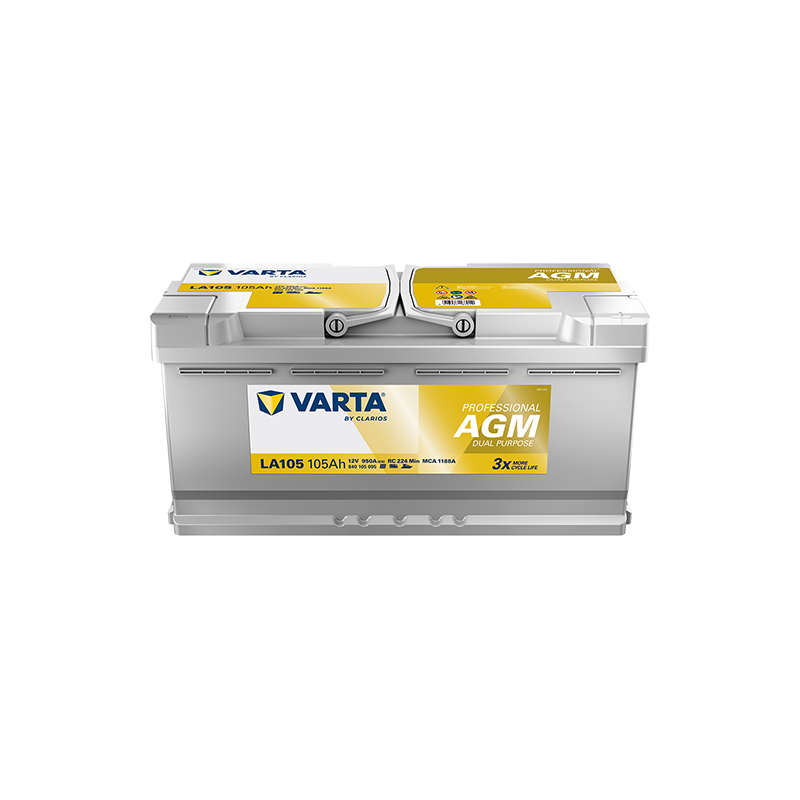 Montaje de Bateria Varta LA105 105Ah 950A 12V Professional Dual Purpose Agm - 1