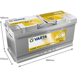 Montaje de Bateria Varta LA105 105Ah 950A 12V Professional Dual Purpose Agm - 2