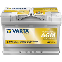 Montaje de Bateria Varta LA70 70Ah 760A 12V Professional Dual Purpose Agm - 1