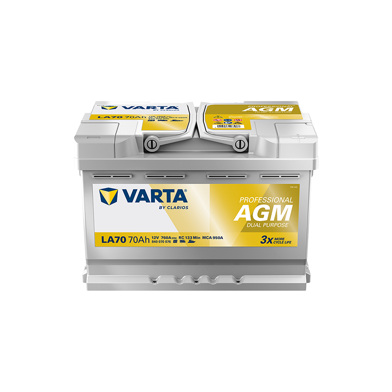 Montaje de Bateria Varta LA70 70Ah 760A 12V Professional Dual Purpose Agm - 1