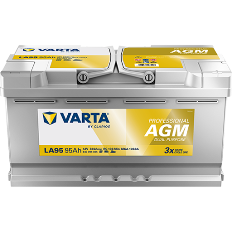 Montaje de Bateria Varta LA95 95Ah 850A 12V Professional Dual Purpose Agm - 1