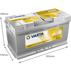 Montaje de Bateria Varta LA95 95Ah 850A 12V Professional Dual Purpose Agm - 2