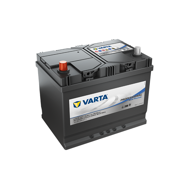 Montaje de Bateria Varta LFS75 75Ah 600A 12V Professional Dual Purpose - 1