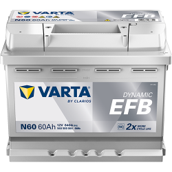 Montaje de Bateria Varta N60 60Ah 640A 12V Blue Dynamic Efb - 1