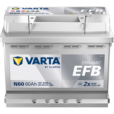 Montaje de Bateria Varta N60 60Ah 640A 12V Blue Dynamic Efb - 1