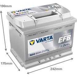 Montaje de Bateria Varta N60 60Ah 640A 12V Blue Dynamic Efb - 2