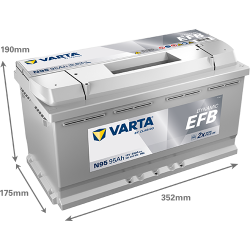 Montaje de Bateria Varta N95 95Ah 850A 12V Blue Dynamic Efb - 2
