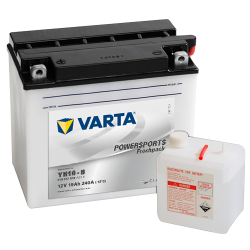 Montaje de Bateria Varta YB16-B 519012019 19Ah 240A 12V Powersports Freshpack